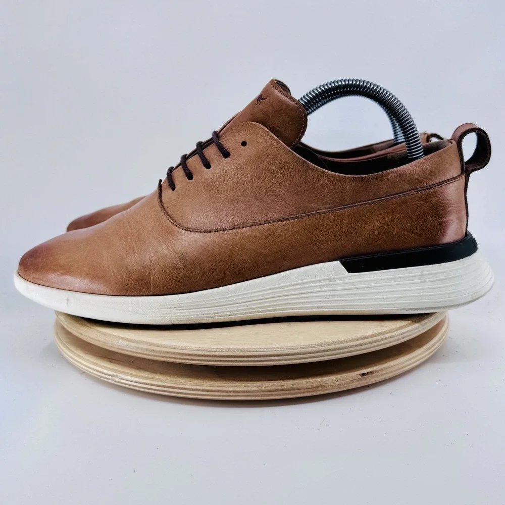 Wolf & Shepherd Crossover Longwing Shoes Mens 8.5 Brown Leather Comfort Oxford